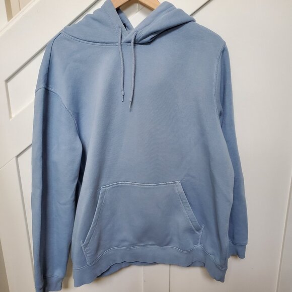 Relaxed fit plain baby blue hoodie - Picture 1 of 3